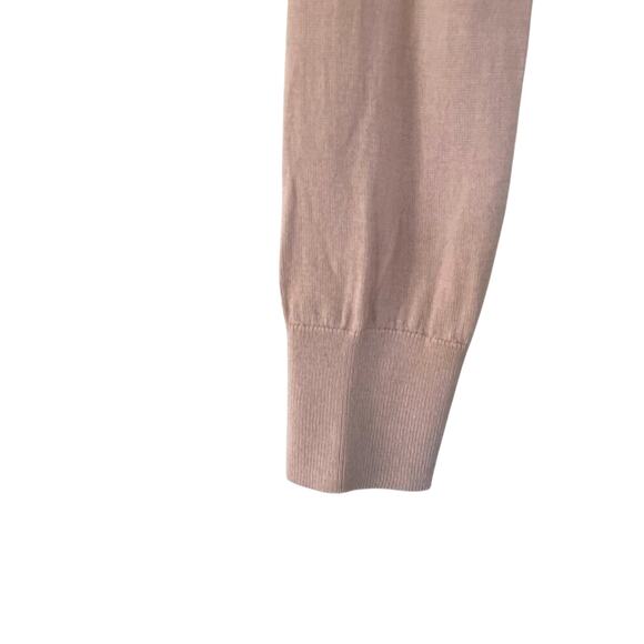 Theory Lightweight Petal/Blush/Pink/Beige Wool Crewneck Long Sleeve Sweater S - Picture 4 of 13